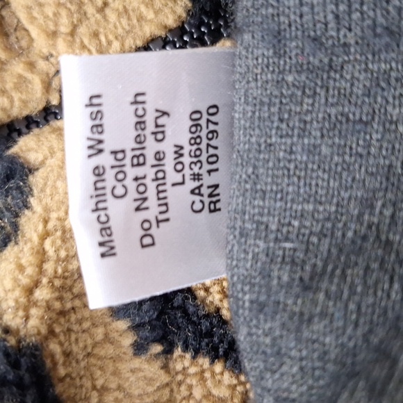 Kerrits Black Brown Abstract Print Western Equestrian Cowgirl Fleece Vest Size M - Picture 12 of 14